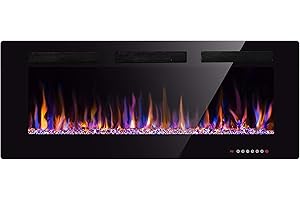 50" Electric Fireplace In-Wall and Wall Mounted Fireplace