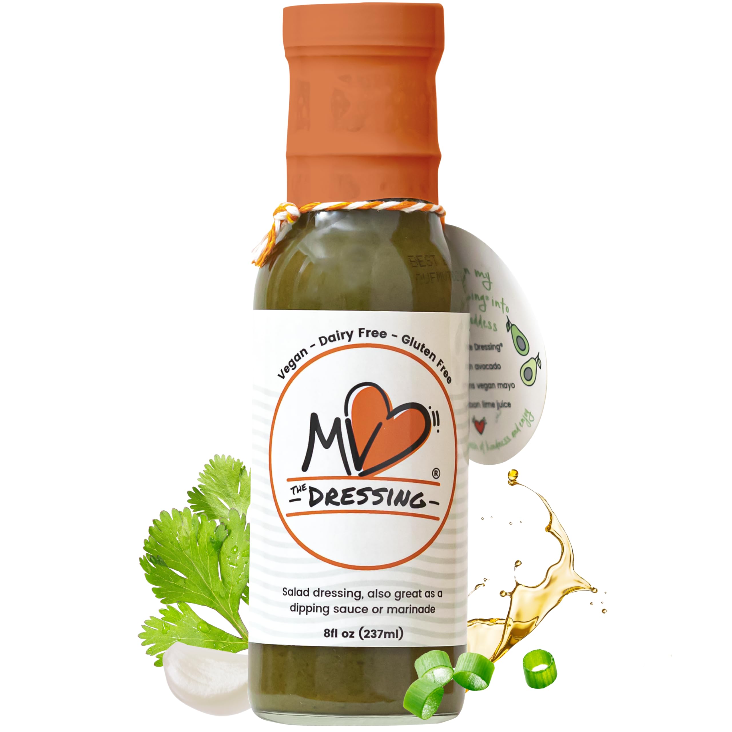 MV The Dressing - Balsamic Vinaigrette Mediterranean Diet Salad Dressing, Dipping Sauce & Marinade - Gluten-Free, Dairy-Free & Vegan, 8 fl. Oz