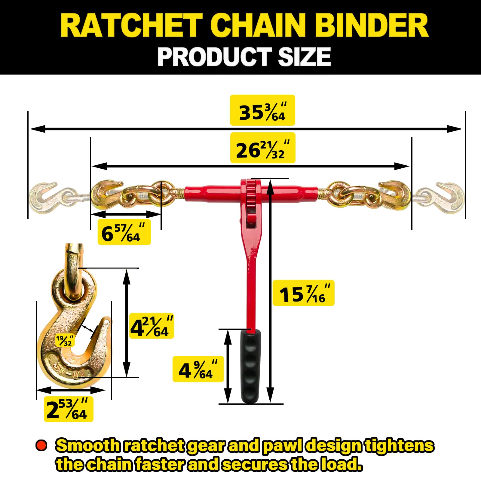 Heavy Duty Load Binders - 9200 Lb Tie Down Binder -7