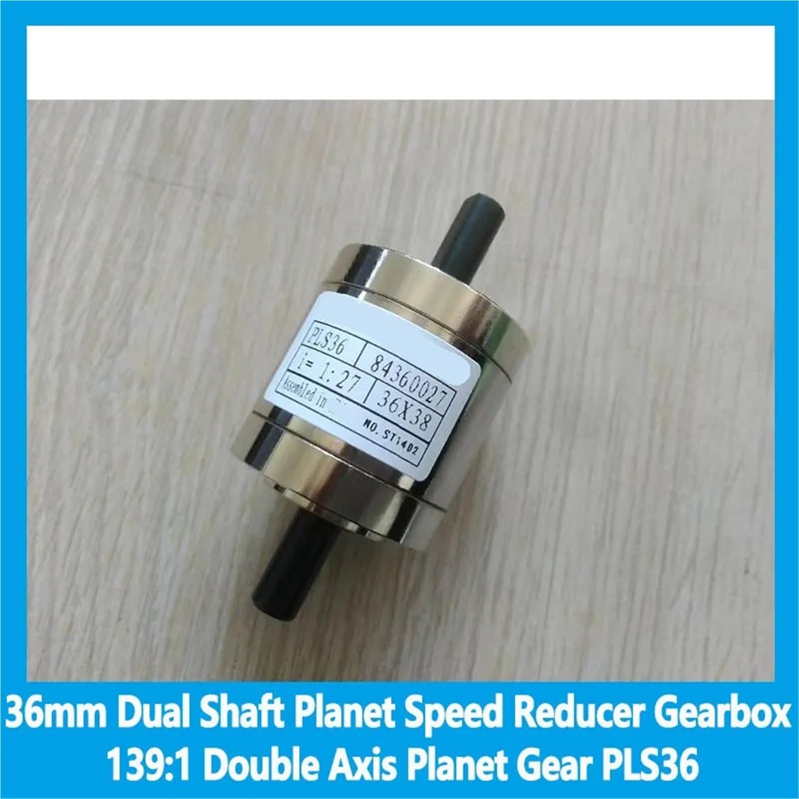 Reductor de velocidad planetario de doble eje de 36 mm, 139:1, PLS36