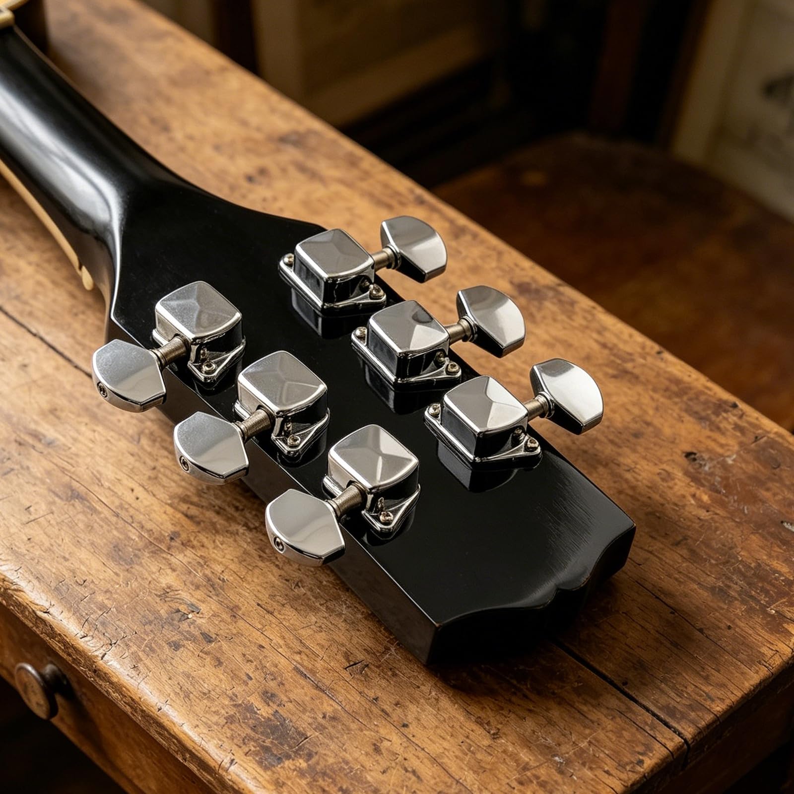 6 Pezzi Semi-Chiusi Corda di Chitarra Accordatura Pioli in Lega