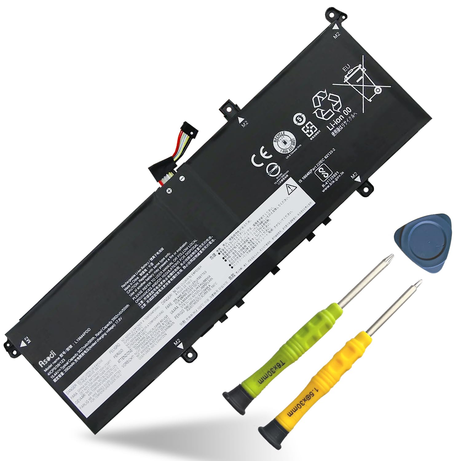 ASODIL19M4PDD L19C4PDD Laptop Battery Compatible with Lenovo ThinkBook 13S G2 ITL ThinkBook 13S G2 14S G2 ITL Series L19D4PDD 5B10Z37621 SB10Z37619 5B10Z37617 15.44V 56Wh