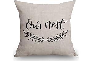 Our Nest Farmhouse Pillow Cover: Rustic Charm for Your Home