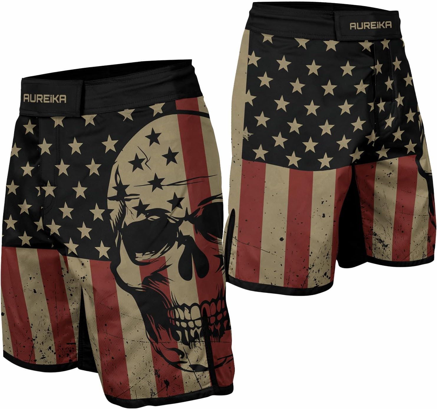 Patriot Men’s Fight Shorts – MMA BJJ No-Gi Grappling Boxing & Training Trunks for Jiu Jitsu Combat Sports
