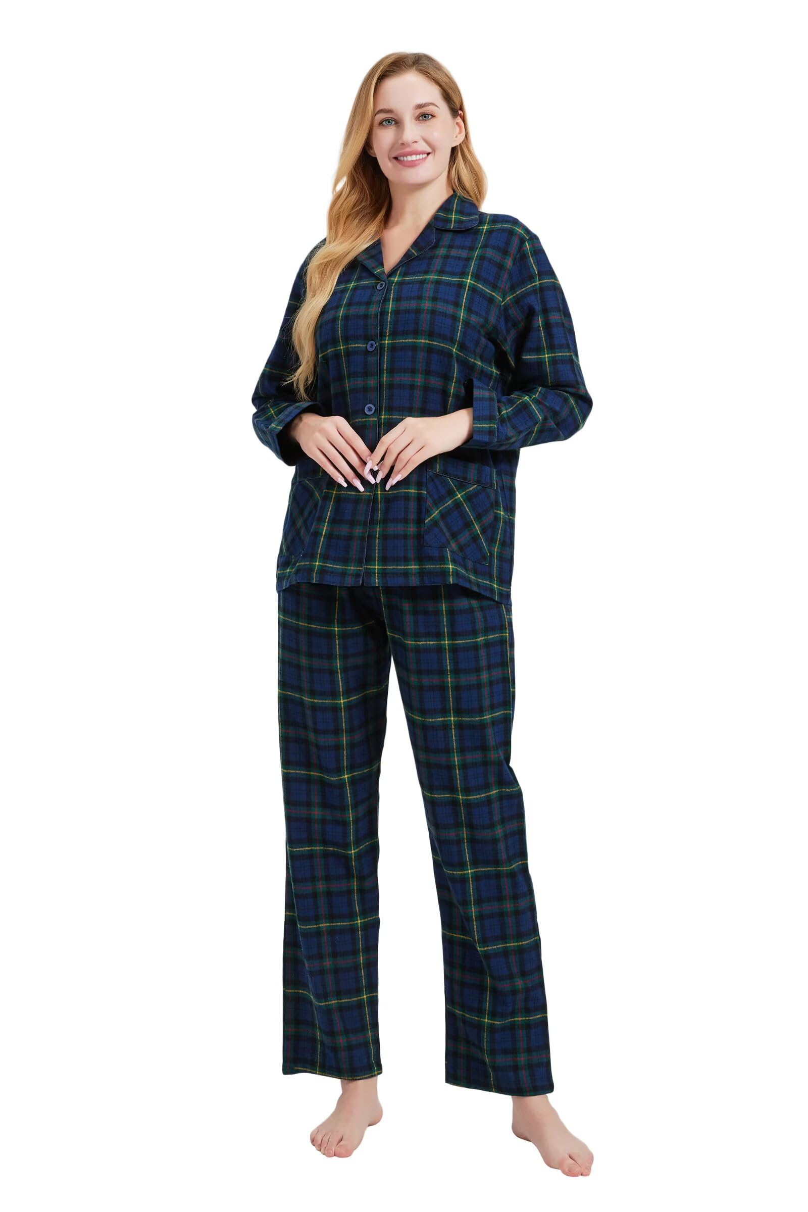 Conjunto de pijama de 2 piezas para hombre - Pijama acogedor con cordón en la cintura, pantalones de franela con bolsillos, ropa de salón para hombre