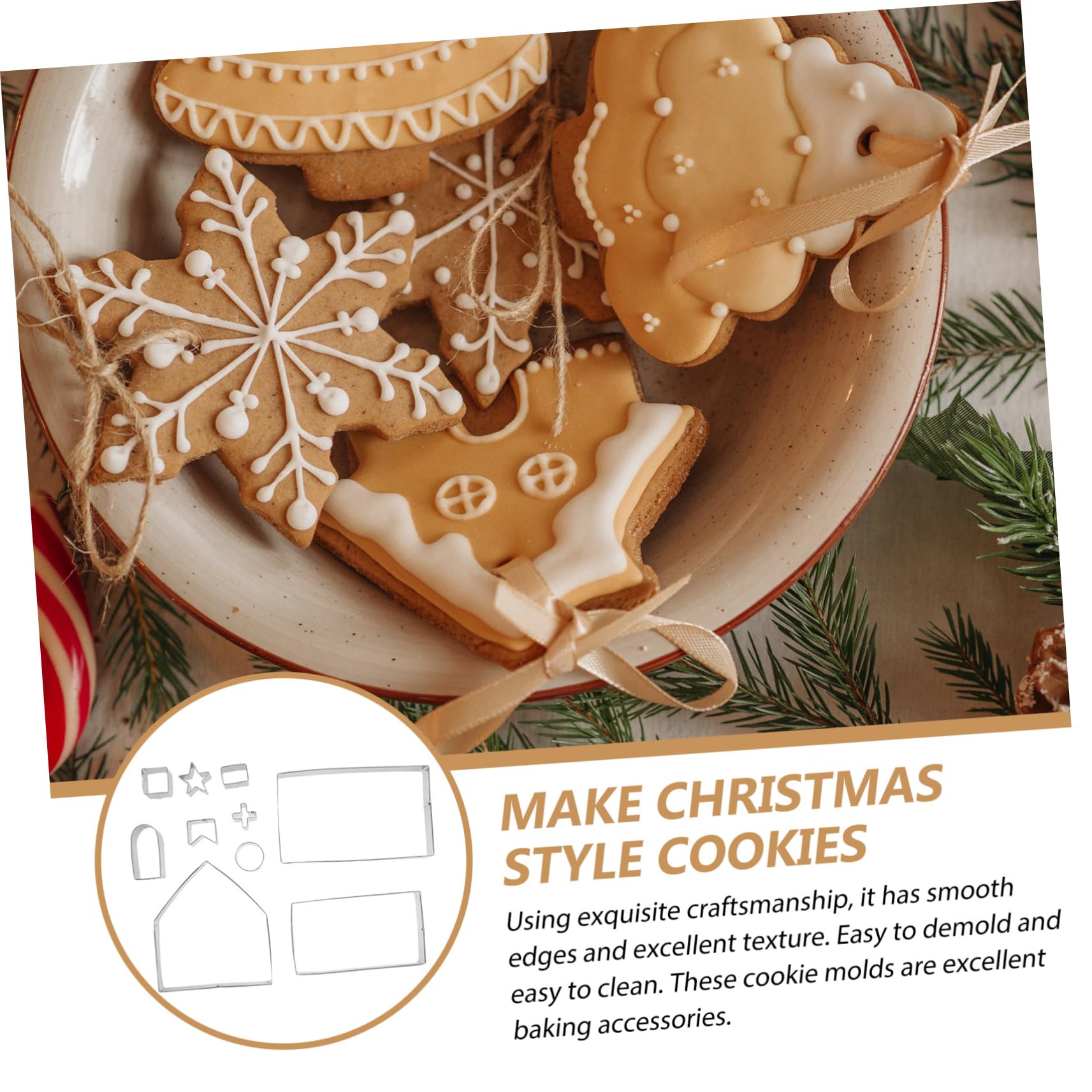 TOPBATHY 3 Sätze Werkzeuge Zum Backen Von Weihnachten Ausstechform Kuchenbrett Cracker-ausstecher Backen Ausstecher Weihnachtsausstecher Plätzchen Kekspresse Kekse Silver Rostfreier Stahl