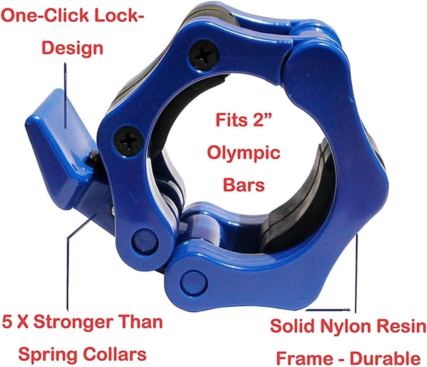 Standard Spin-Lock Barbell Anti-Slip Nuts 6 Pcs 50mm Quick Release Barbell Clamps Spin Lock Collars Weight Bar Clips for Gym Fitness Weightlifting Strength Training