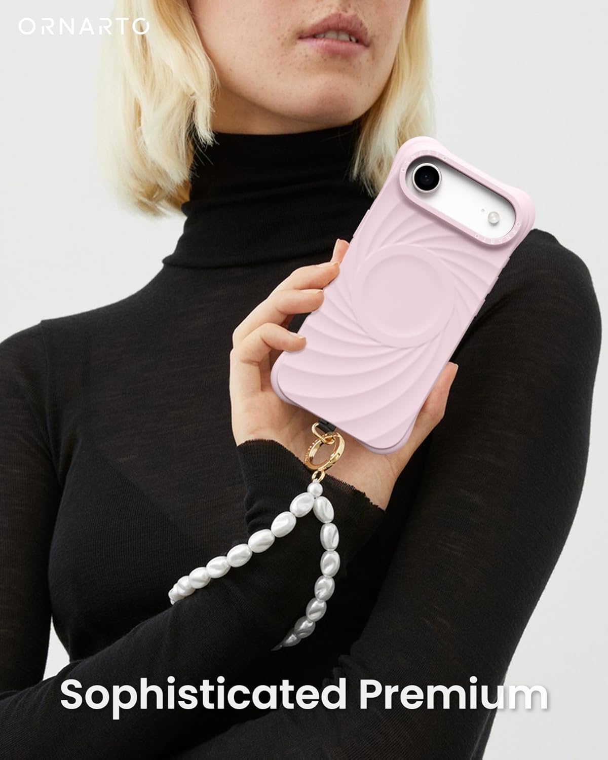 ORNARTO Vortuxe for iPhone Air Case 6.5" | 2X MIL-STD Protection | Camera Control Button | Compatible with MagSafe | Sleek Aesthetic Liquid Silicone Phone Cover for iPhone 17 Air 2025 | Pink Quartz