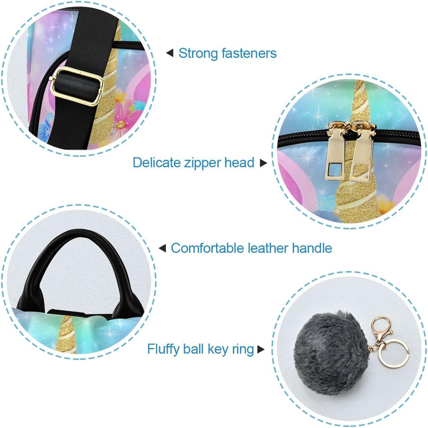 ALAZA Unicorn Face Backpack Purse for Women Anti Theft Fashion Back Pack Shoulder Bag