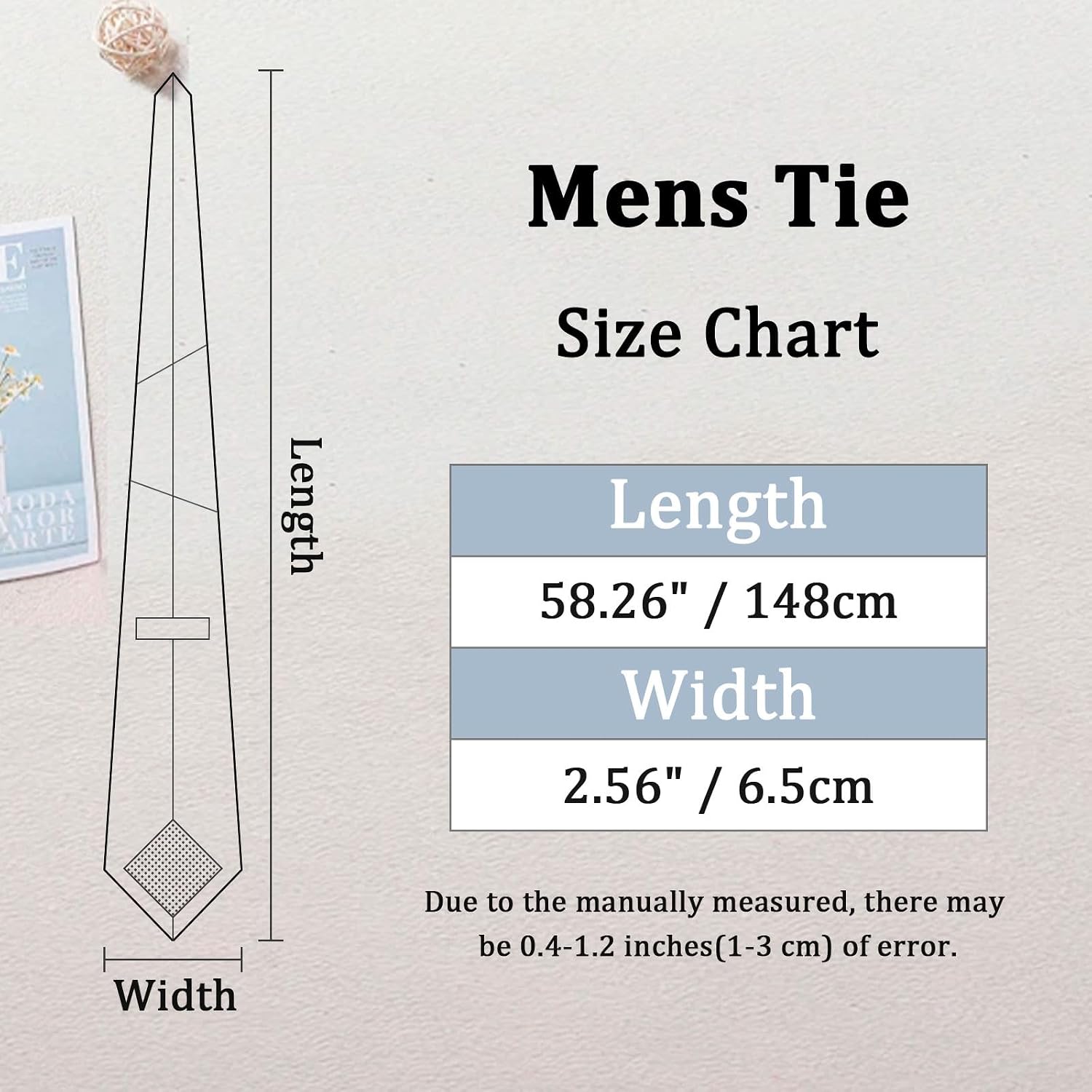 Tie for Men Cotton Vintage Floral Men's Neckties, 2.56" Skinny Ties for Men Accessory Wedding Formal Casual Party