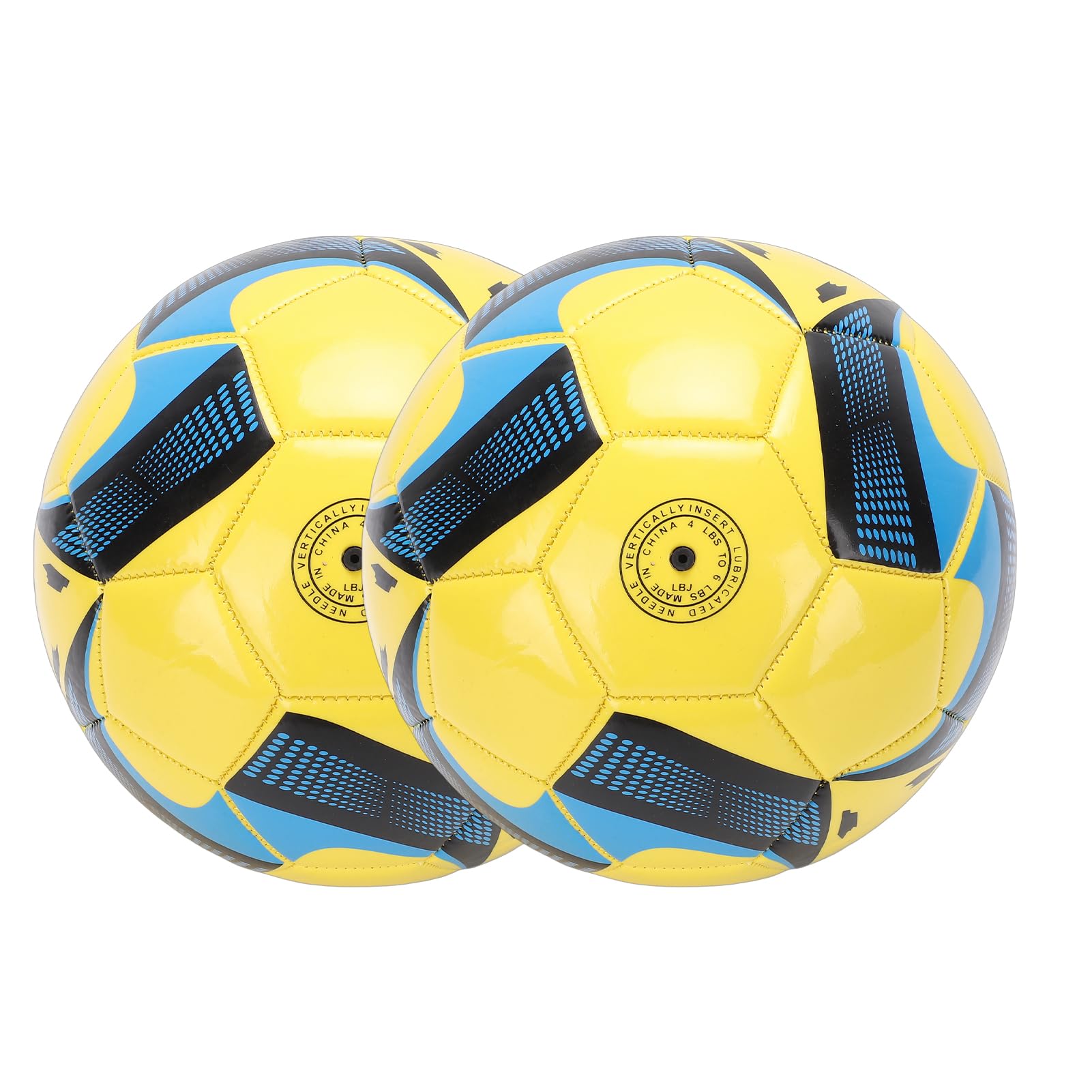 Palloni da Calcio Misura 5 da 2 Pezzi con Set di Pompe Calcio Dai Colori Vivaci per Giochi di Allenamento Indoor All'aperto per Bambini Adulti