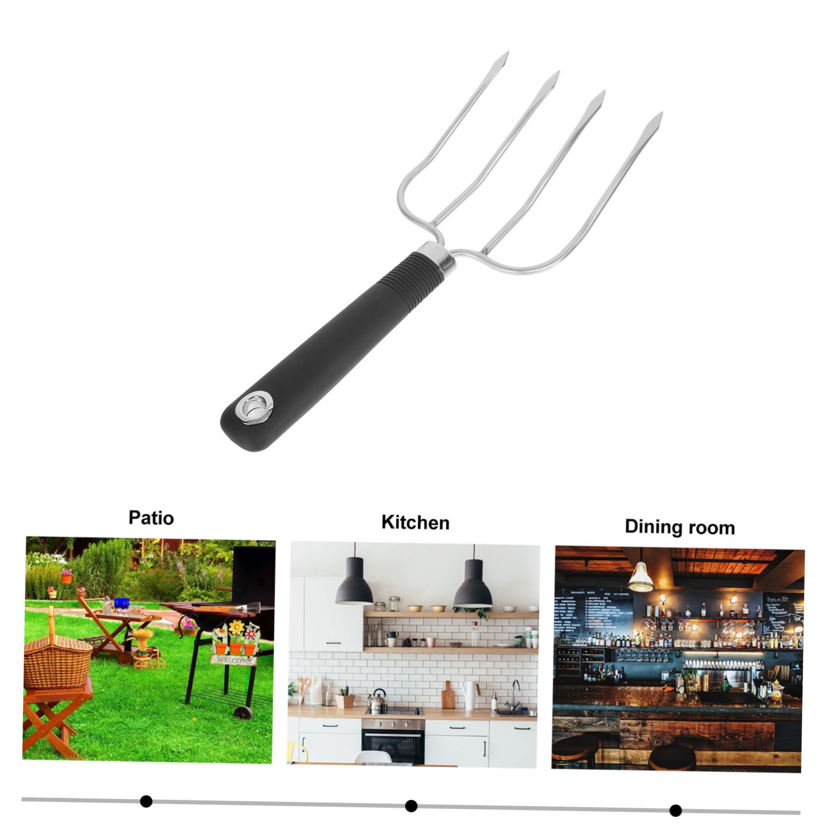 VANZACK 3pezzi Barbecue Inossidabile Antiscivolo Per Grigliate e Utensile Per Arrosti e Bbq