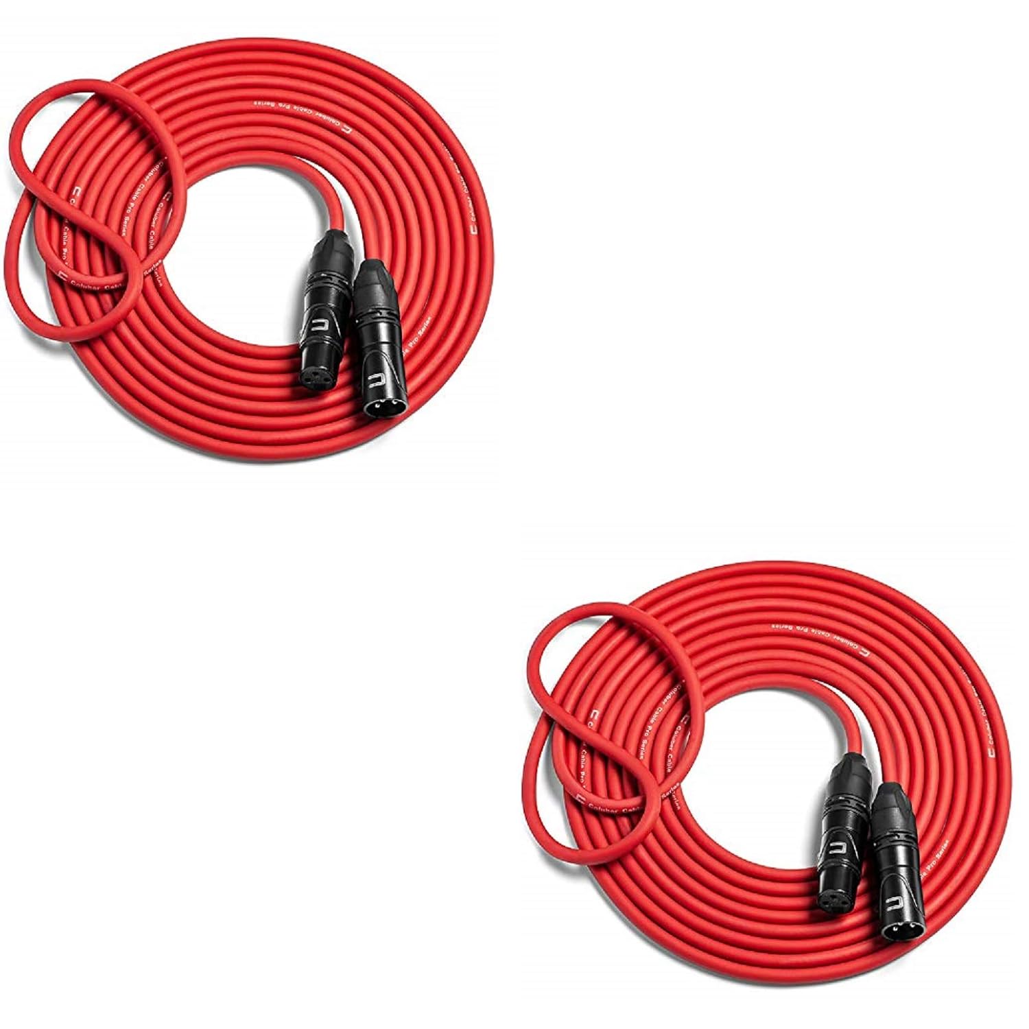 2 Pack XLR Cables Male to Female 0.5 Feet (6 inches) Black - Audio Cable for Studio Microphone or DSLR Camera
