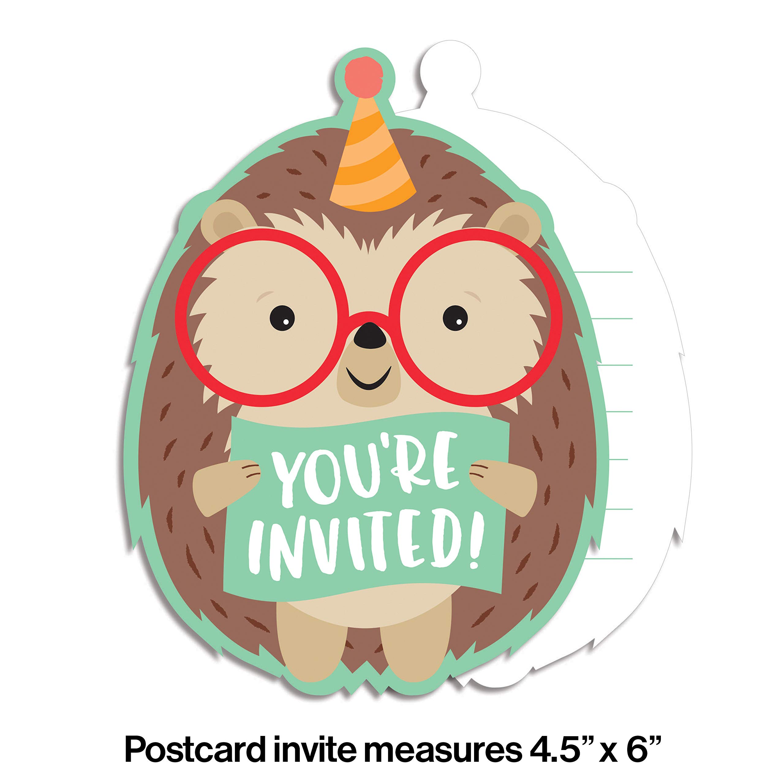 Creative Converting 345987 Hedgehog Shaped Party Card Invitaion