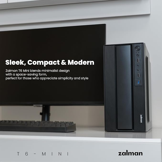 Gabinete Mini torre Zalman T6 MINI Micro-ATX Negro miniatura 6