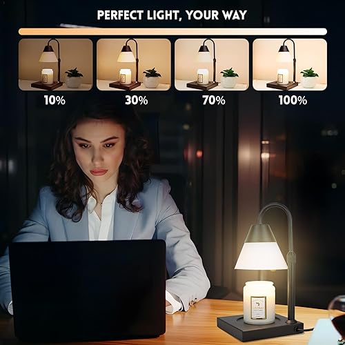 Miniatura 2 de LALISU Lámpara Calentadora de Velas, Lámpara Calentadora de Velas de Metal Regulable con Altura Ajustable, Compatible con Velas y Frascos Grandes de