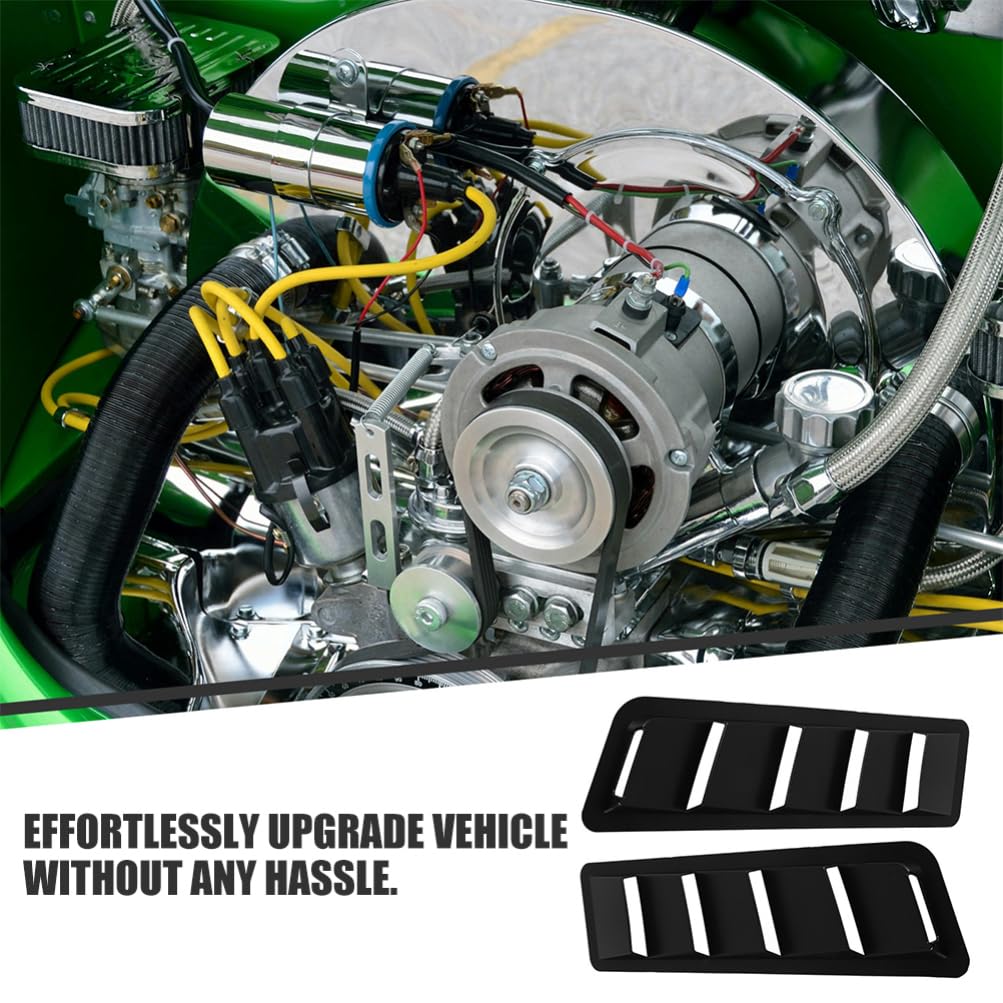 Pannello Presa Aria Cofano Auto 4 Pezzi in Abs Nero | Copertura Esterna per Veicolo, Installazione Semplice, Design Unico e Stile Moderno