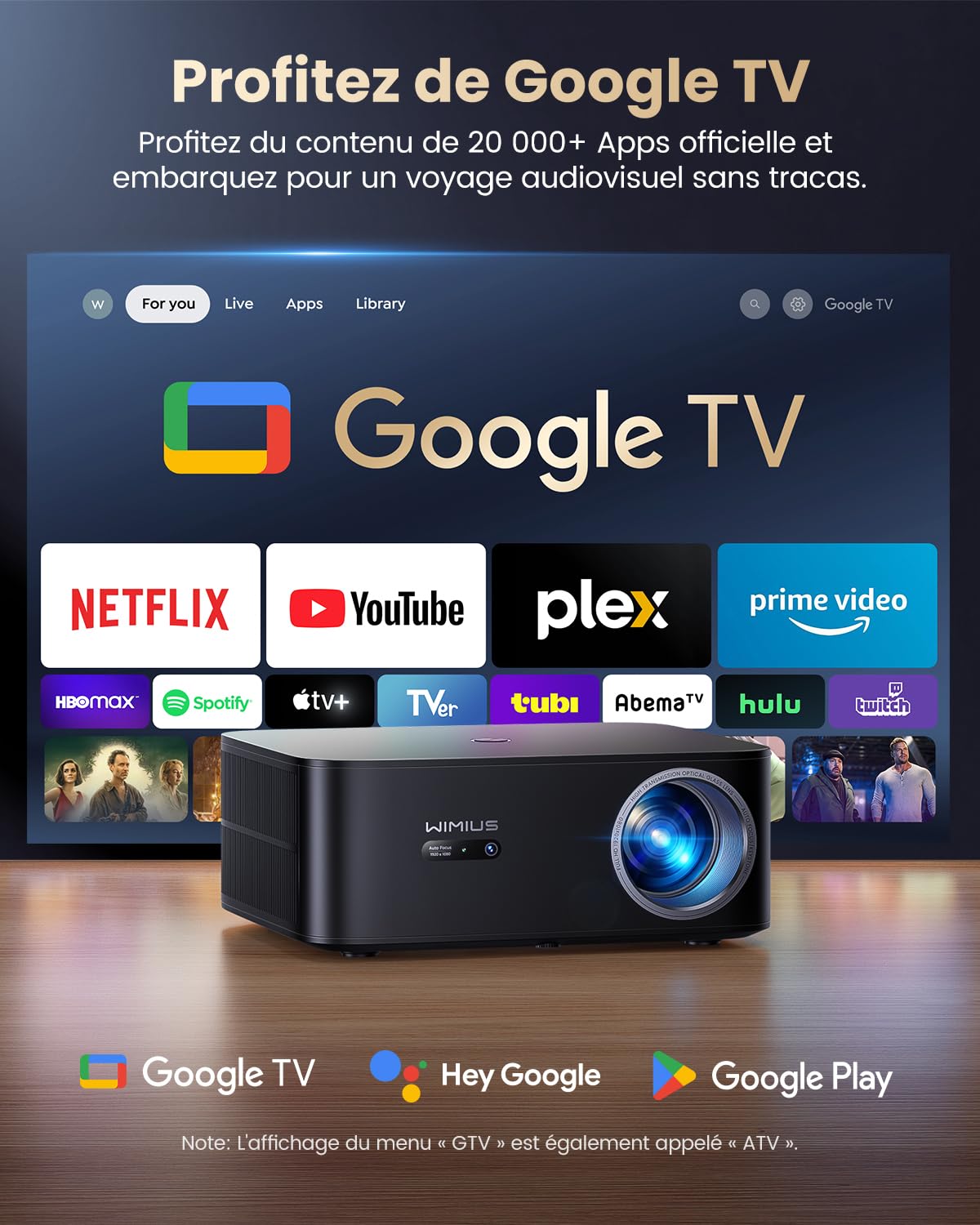 Progettore 4K Wifi 1080P Bluetooth Auto Cinematico - Dettaglio