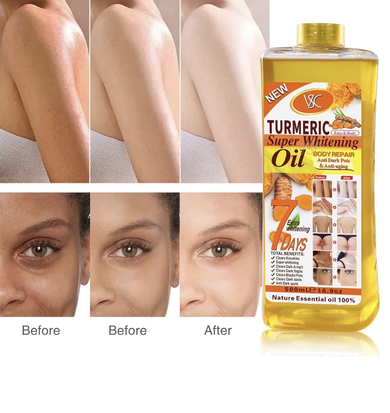 500ml Ginger Massage Essential Oil,Gentle Skin Ginger Essential Oil,Facial Body Moisturizing Relaxing Massage Ginger Oi