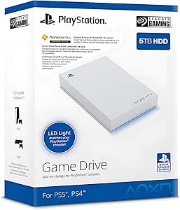 Seagate Game Drive for PS4/PS5, 5 TB, External HDD, USB 3.0, Officially ...