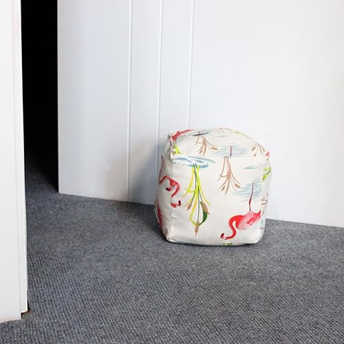 Vista 94 de Tope de puerta decorativo con peso, tope de puerta de tela con asa, cubo cuadrado resistente, protectores de pared para el hogar, oficina, A