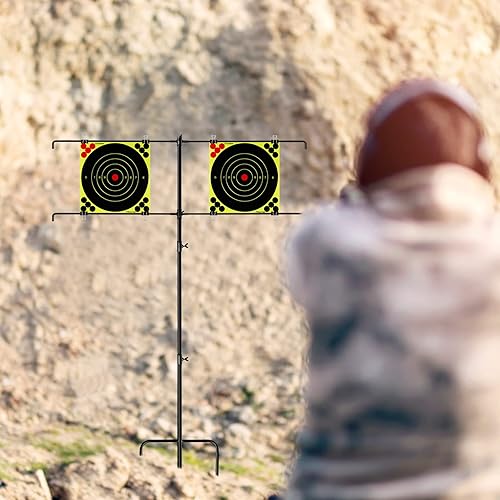 Miniatura 8 de Paquete de 4550 tatuajes de disparo de papel, 17 x 25 pulgadas, múltiples zonas de apuntamiento, 4 clips incluidos, para pistolas BB de rango para