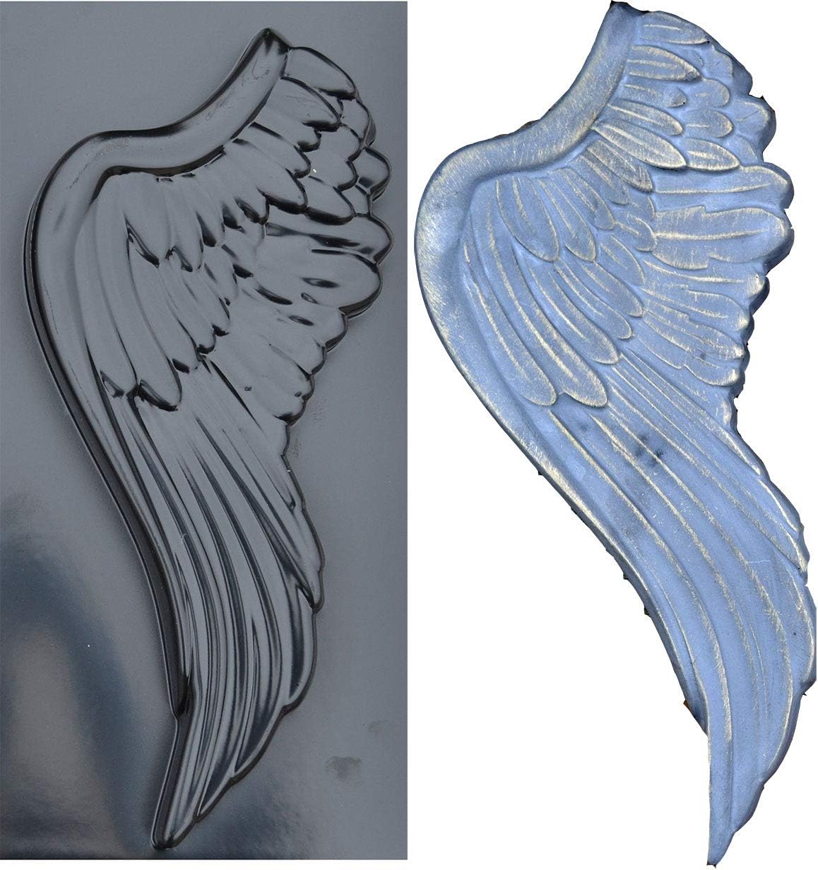 SvitMolds Concrete Mold DIY Angel Wings 3D Statue Decor Wall Wings Set 2 pcs Plastic Mold (D51)