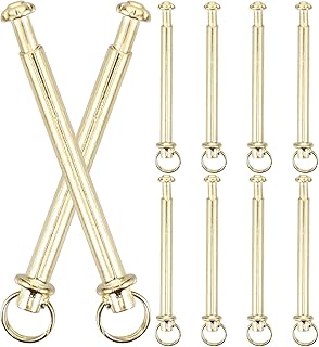 Cabilock 10 pcs Folding Fan Shaft Rivets and Nuts Repair Kit Handheld Fan Solid Shaft Replacement Fasteners for Handmade Folding Fans Bamboo Paper Fans Cloth Fan Accessories