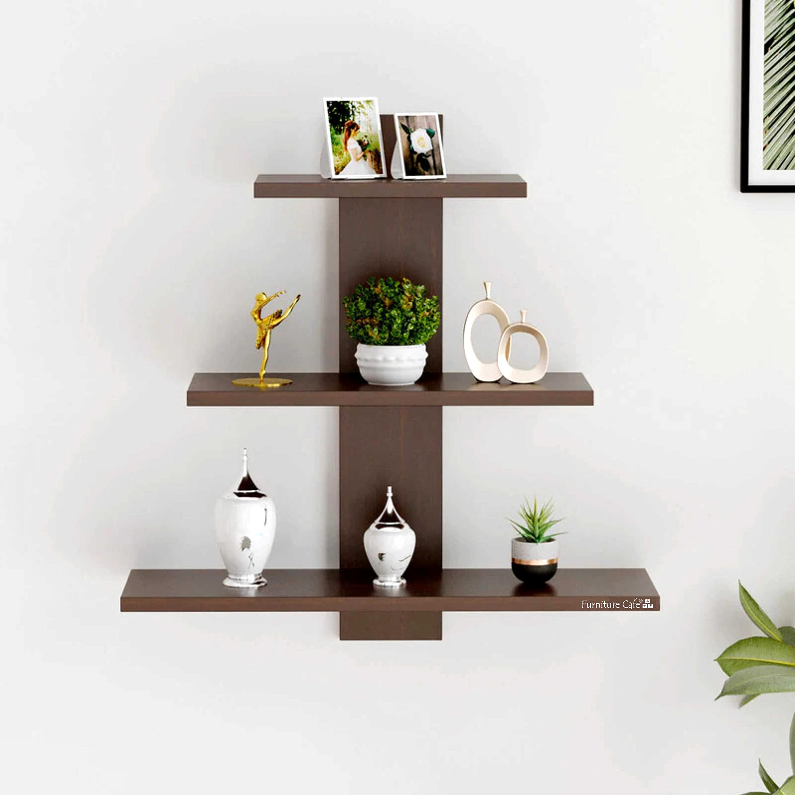 Furniture Cafe® Wooden Wall Shelves for Living Room | for Home  