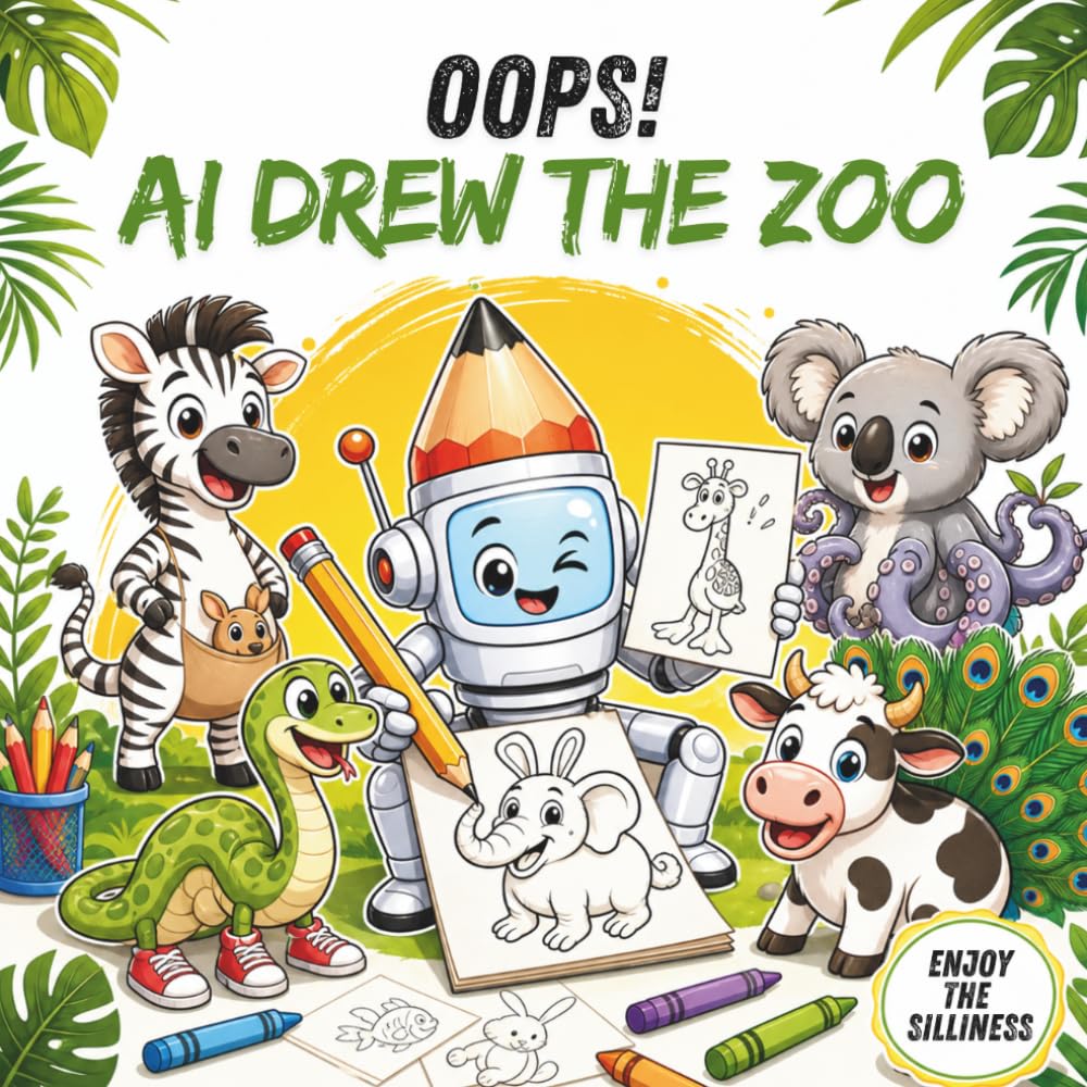 Oops! AI Drew the Zoo: A Funny Animal Coloring Book Where Every Creature Is Almost Right
