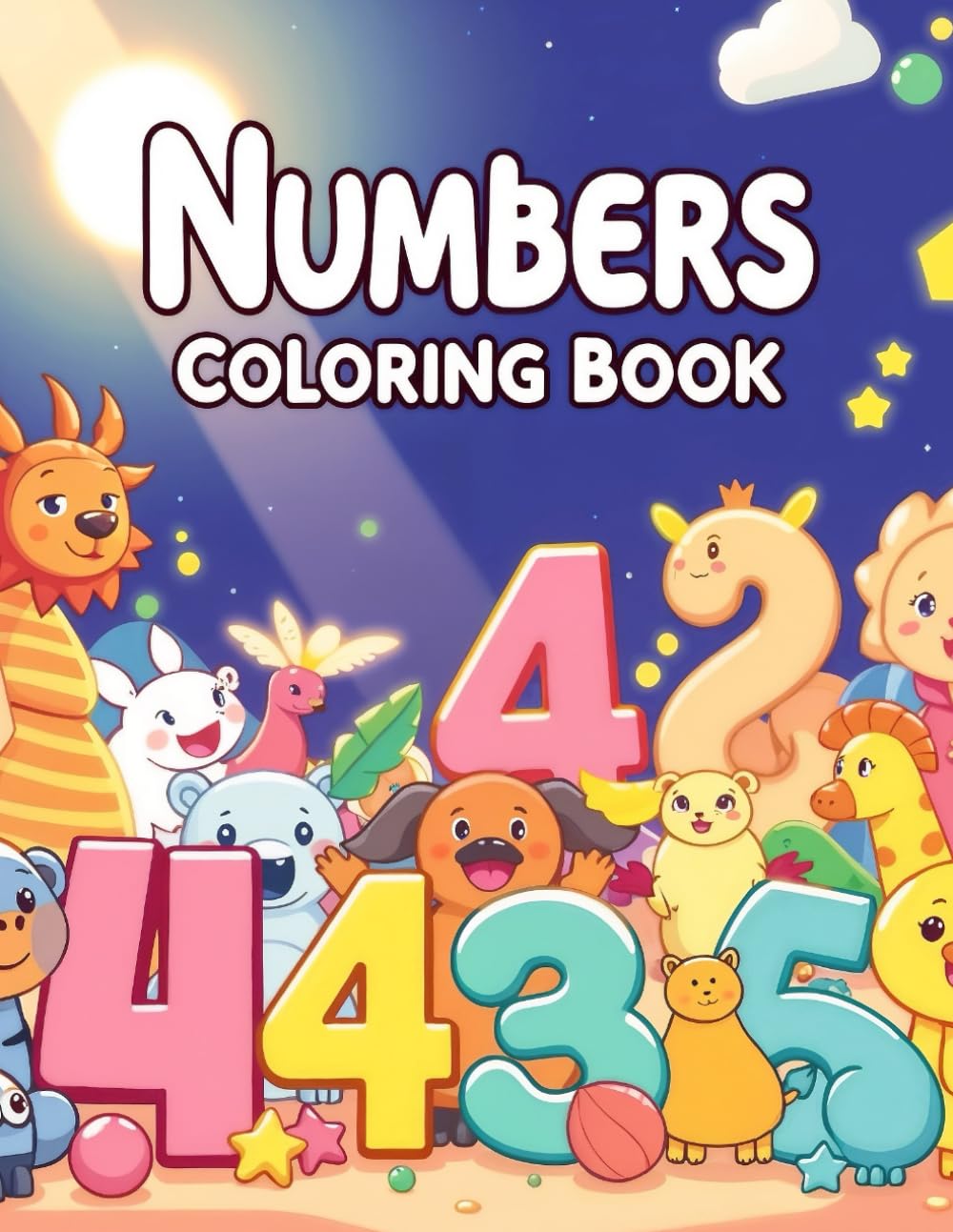 numbers coloring book: numbers . coloring book . kids . art . learn