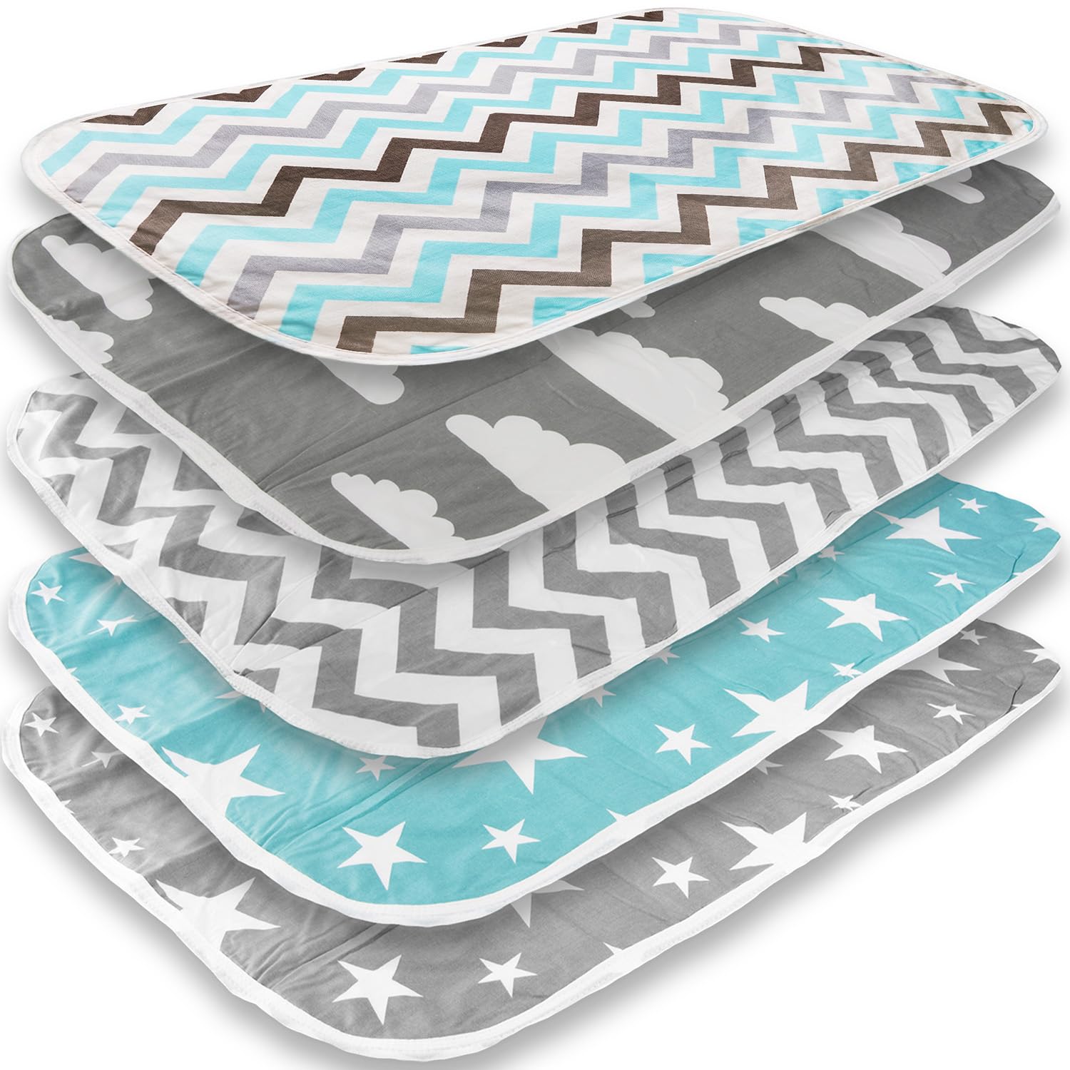 Changing mat Baby Changing mat Baby Changing Blanket pad for Babies and Toddlers; Breathable, Washable, Reusable; 50 x 70 cm (Set of All 5) — image 1