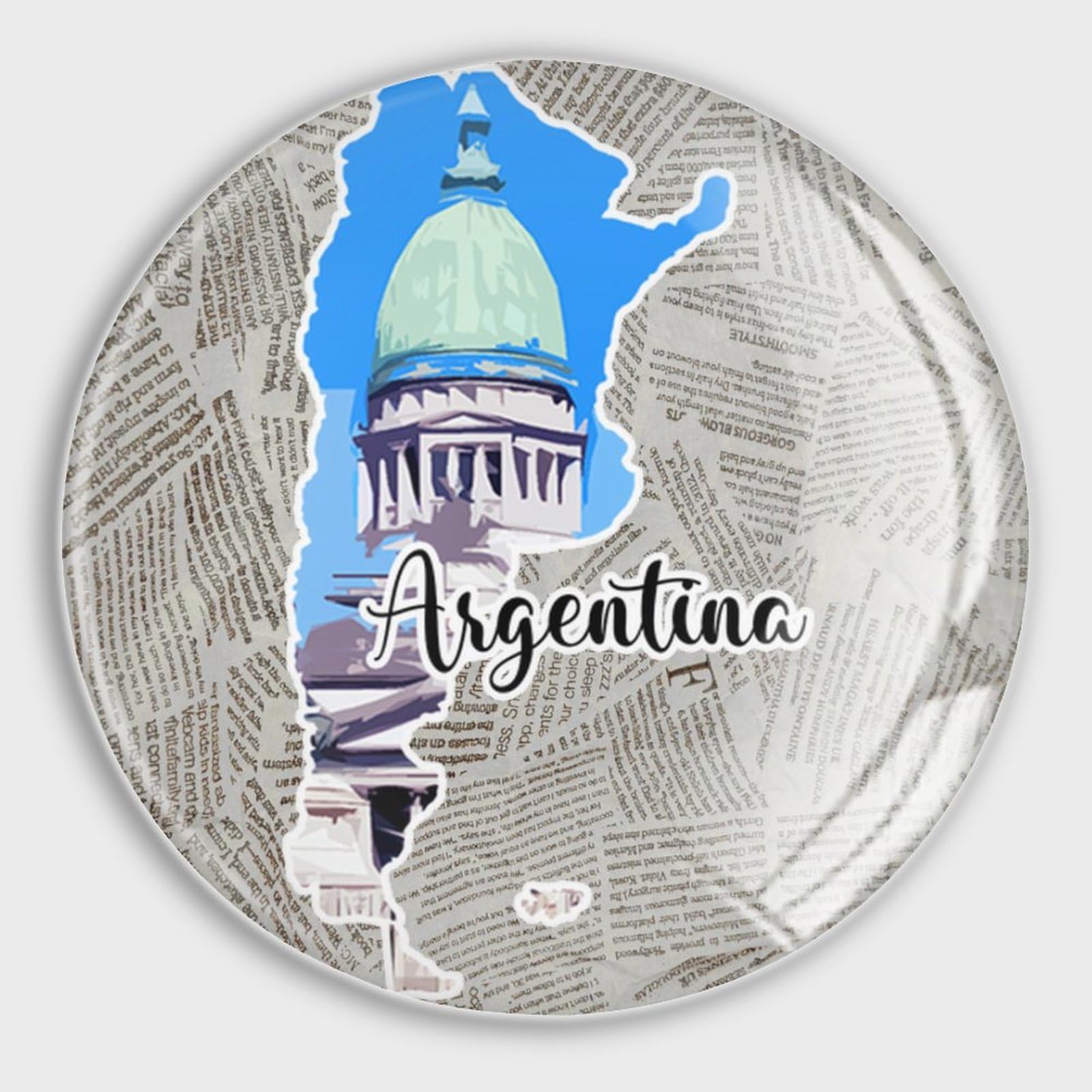 Aimants de réfrigérateur en verre paysage argentin anti-rayures pour cuisine et bureau
