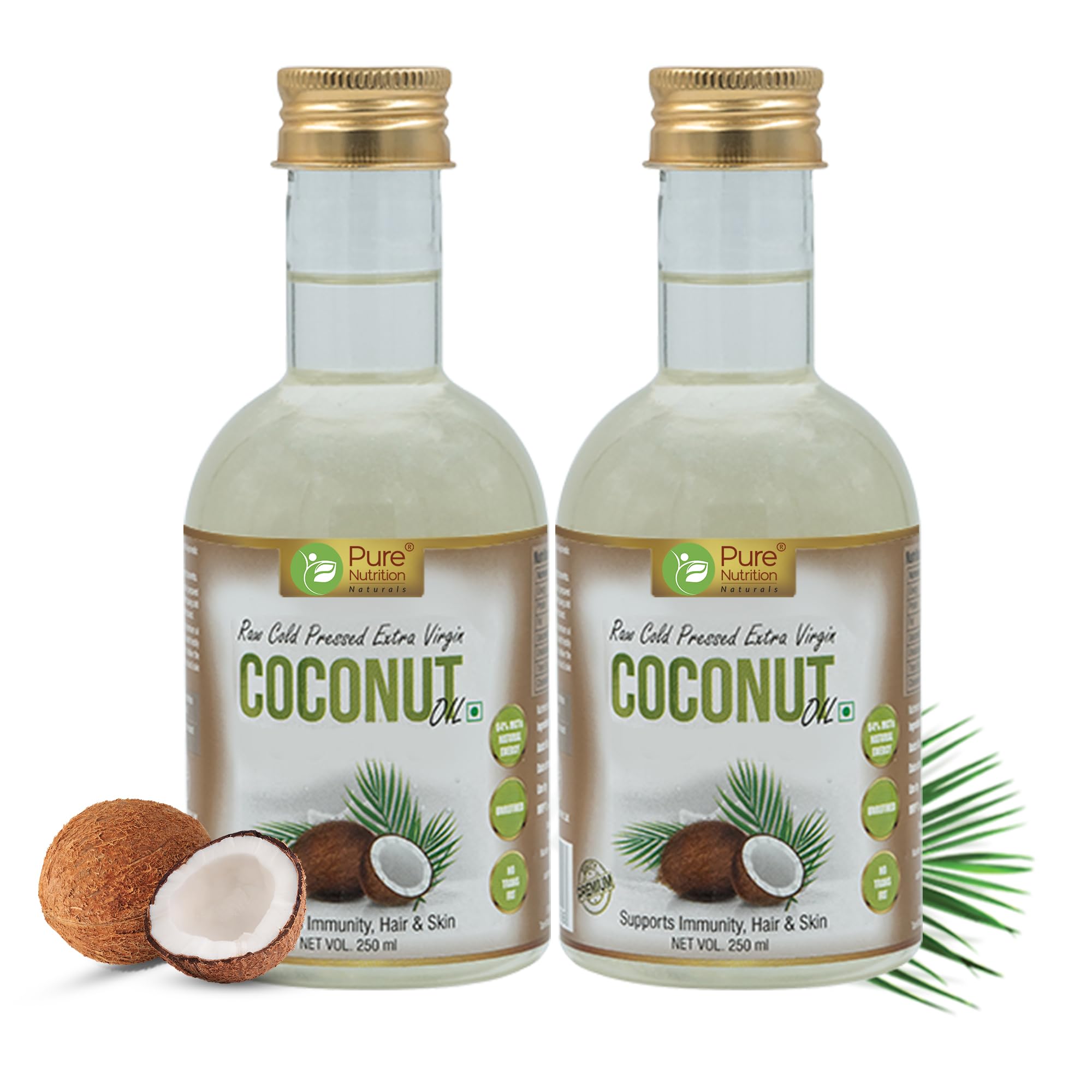 Pure Nutrition Naturals Virgin Coconut Oil 500Ml (250Ml X 2 Pet Bottles)|Cold Pressed & Unrefined, Extracted From A1 Grade Coconut Milk|For Hair Growth, Skin, Baby Massage & Cooking, Reduce Hair-Fall (B0BHH94BJP) Amazon Price History, Amazon Price Tracker