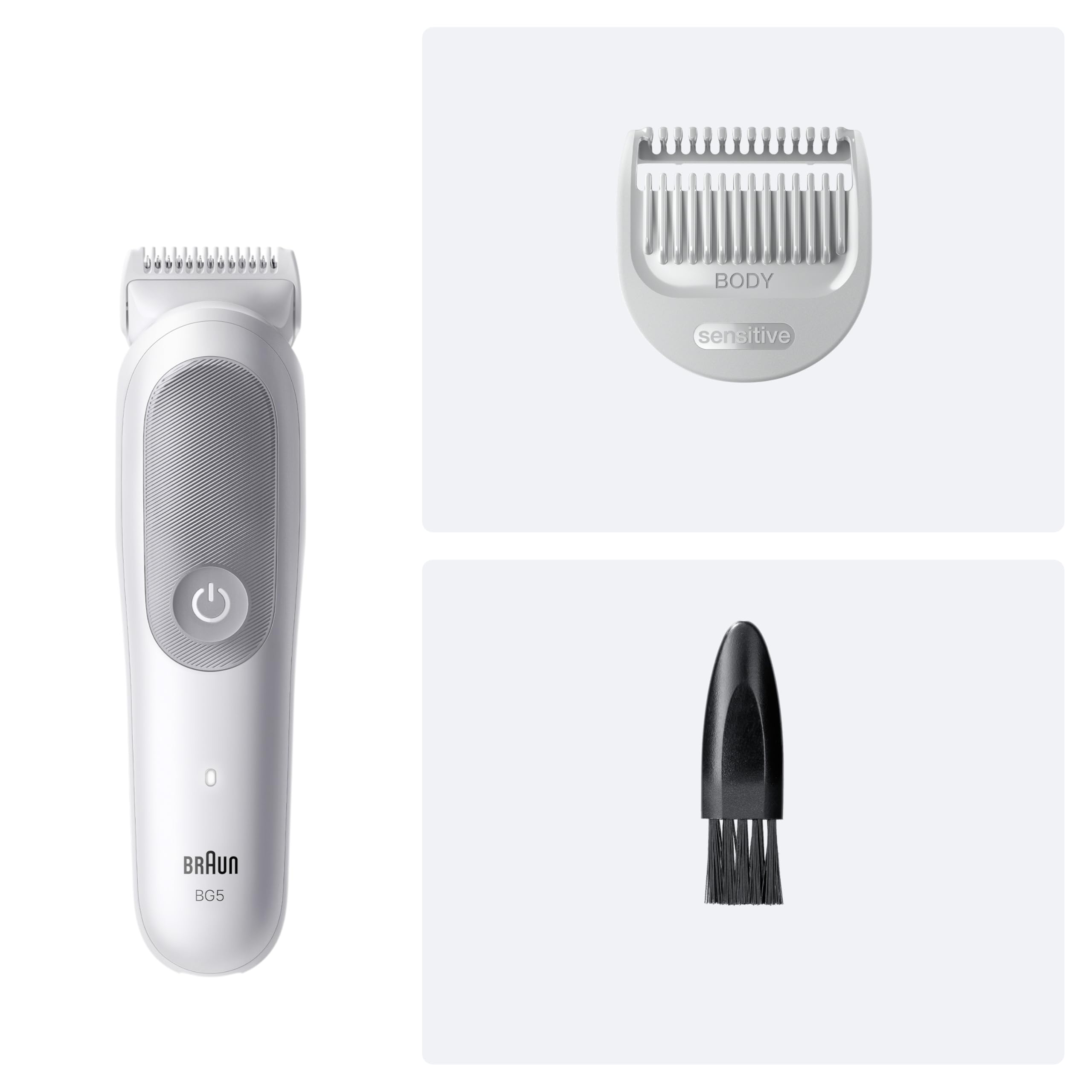 Braun Bodygroomer Series 5, Kabelloser Körperrasierer Herren, BG5500, Grau