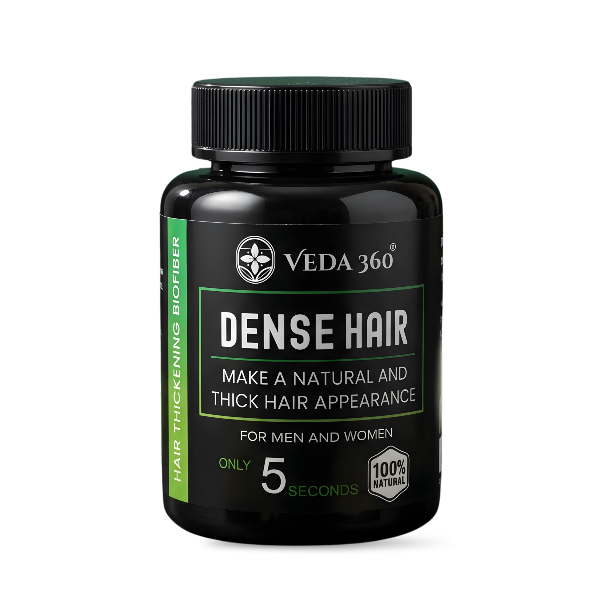Veda 360 Dense Hair – Natural Hair Thickening Biofiber Powder for Men & Women | Instant Fuller Hair in 5 Seconds | 100% Natural-image-19