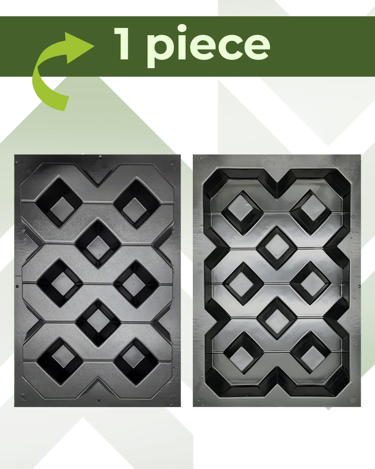 BETONEX Moule à ciment en plastique ABS de 2 mm pour pelouse – Pavé réutilisable – Moule à pavés en béton prémoulé – Moulage de chemins de jardin, allée, trottoir