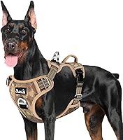 Vista 10 de SlowTon Arnés para perro sin tirones, arnés resistente sin estrangulamiento para mascotas, con 2 clips para la correa y mango vertical de fácil