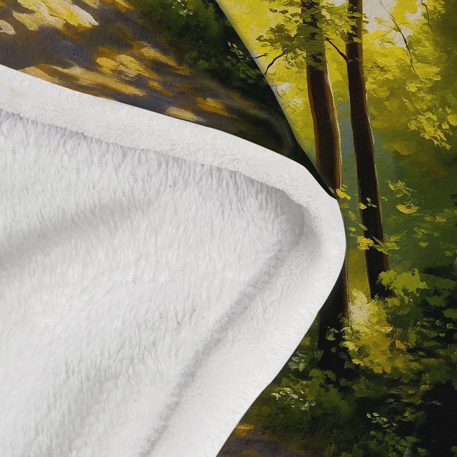 FlanellDecke 150 x 200 cm Grün Ganzjahres-Bedruckte Decke weich bequem