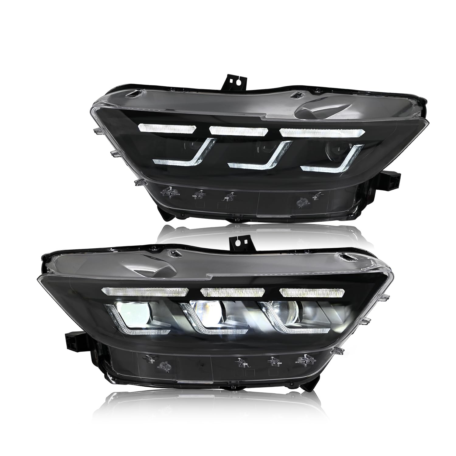 Headlights for Mustang 2015-2017,Ford Mustang 2015/2016/2017 Headlights/Frontlamps Mustang 2016-2020 Shelby GT350/GT500 2015-2017 V6/GT/GT Premium/