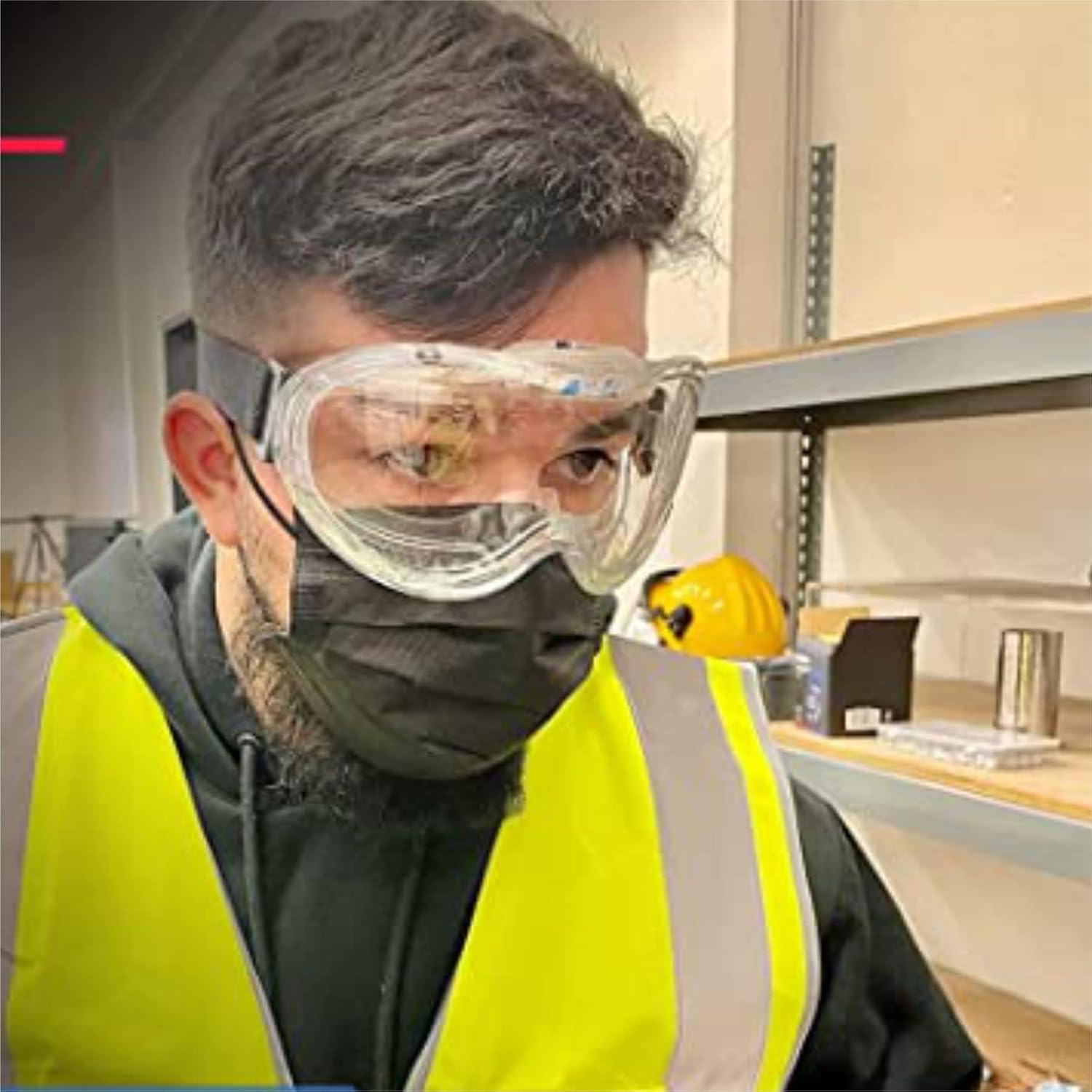 Clear Protective Lab Safety Goggles Chemistry, Scientific, Construction Goggles, Contractor Work, Woodworking, Anti-Fog and Splash, Includes Indirect Vent and for Men and Women (Case of 160)