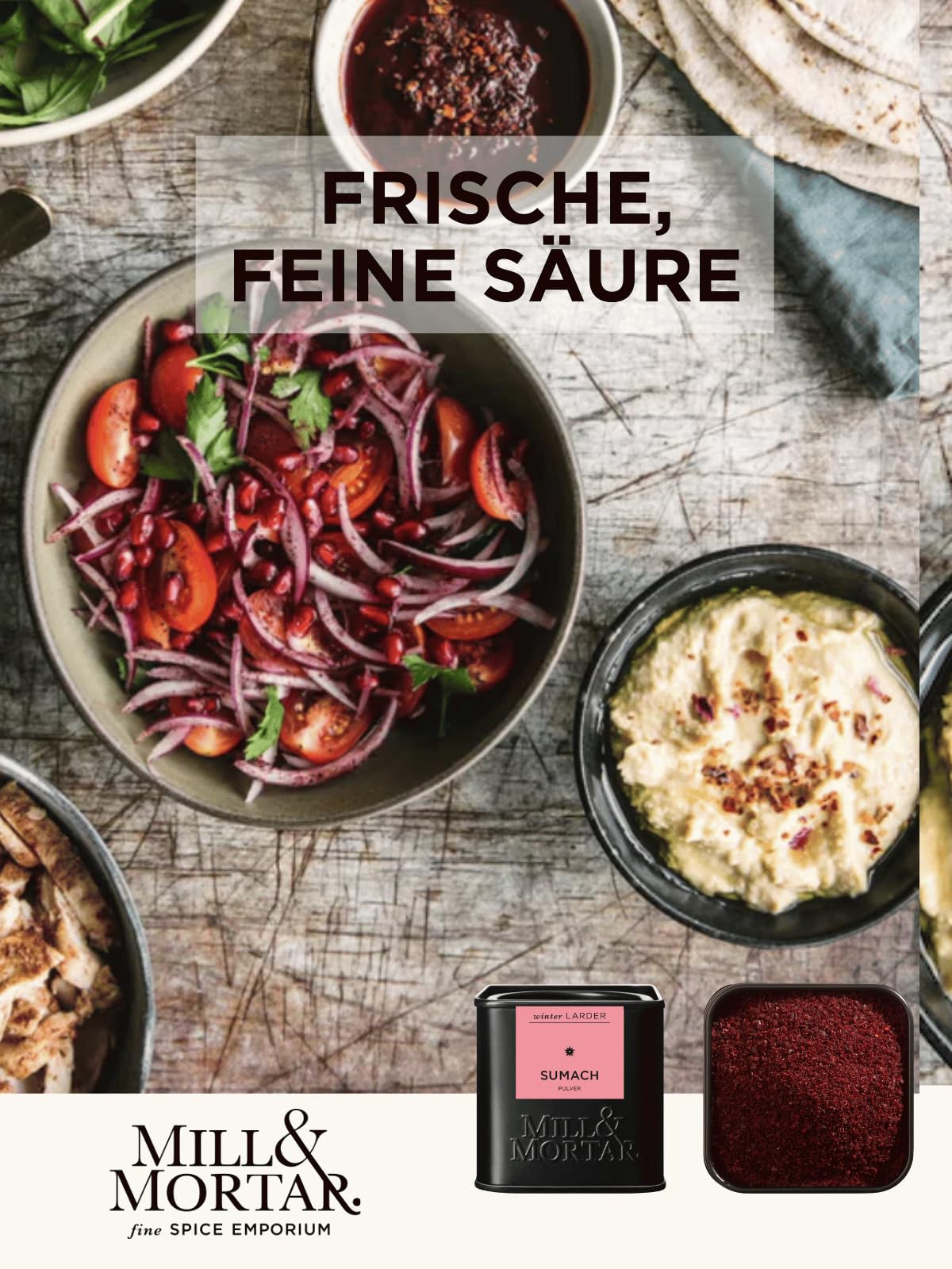 Mill & Mortar BIO Levante Gewürz-Geschenkset, Rose Harissa, Za’atar & Sumach