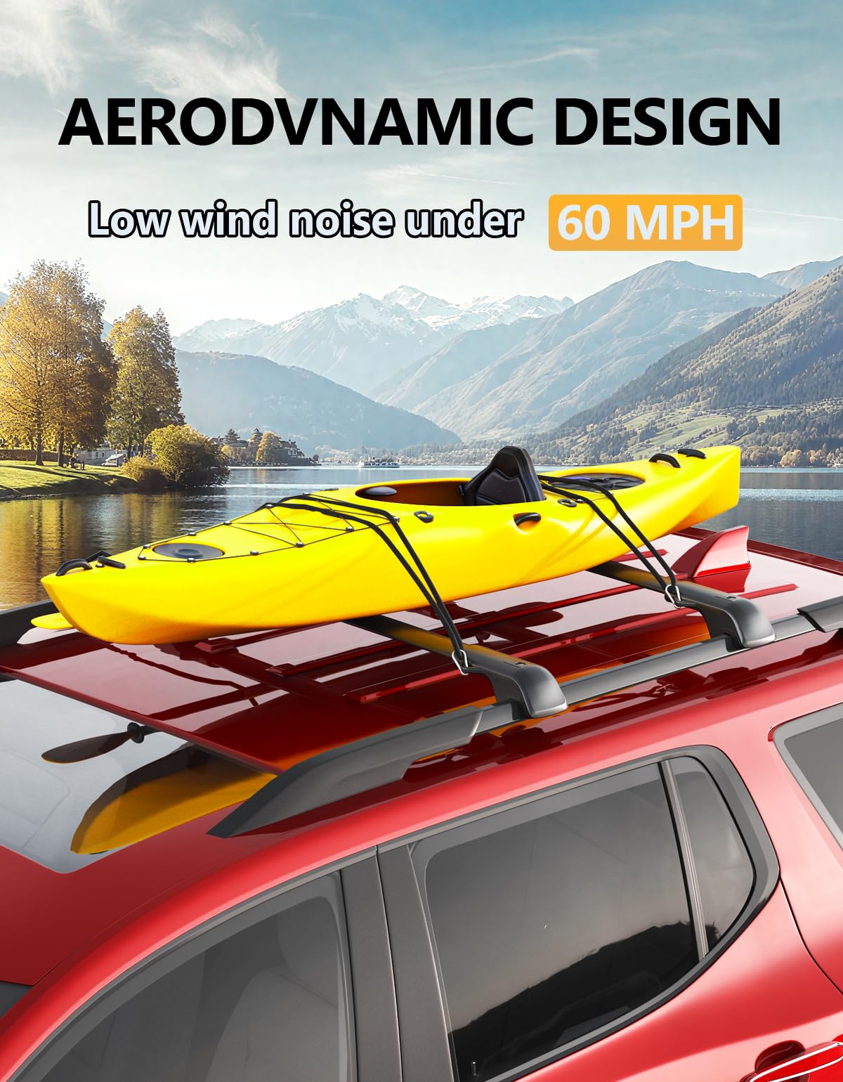 Tuyoung 300lbs Lockable Roof Rack Cross Bars Compatible with Subaru Crosstrek 2018-2023 & Impreza 2017-2023 with Side Rails, Heavy Duty Anti-Theft Aluminum Roof Crossbars Rooftop Luggage Carrier