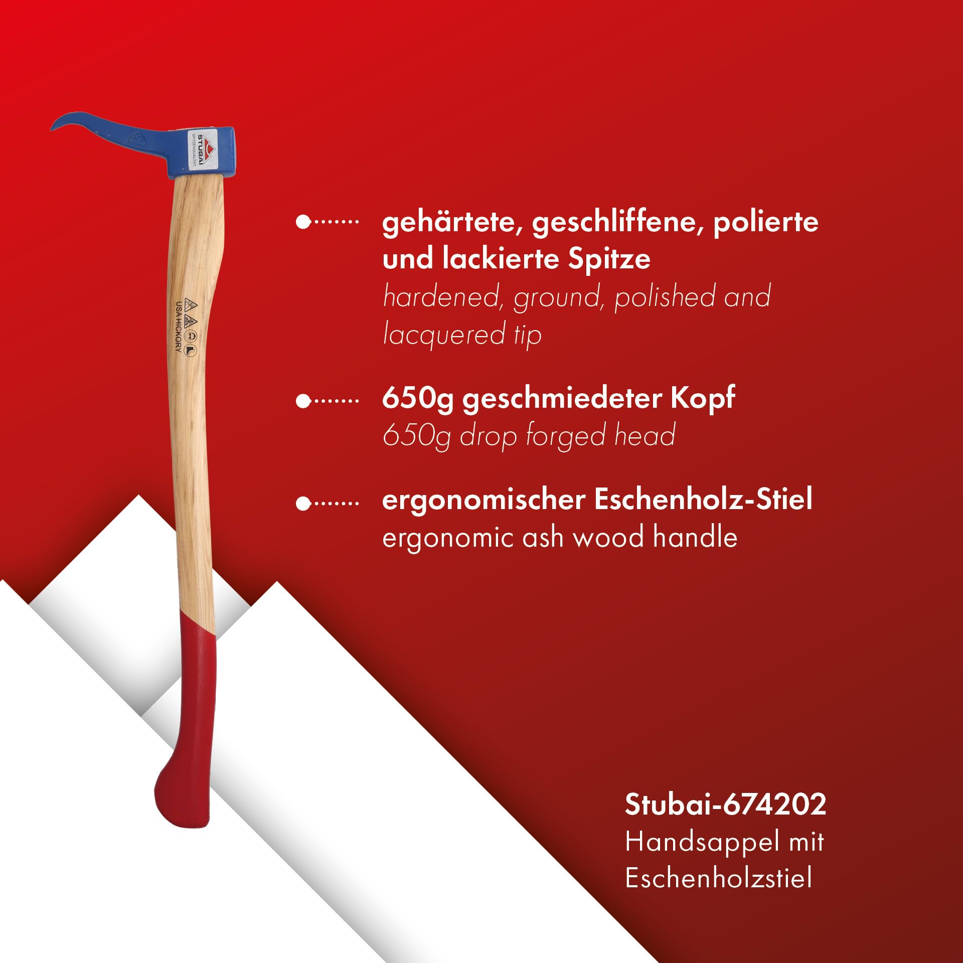 Stubai 674202 - Pico forestal con mango, 700 mm, 650 g