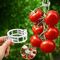 FEED GARDEN 120 Pack Reusable Plant Clips for Tomatoes, Cucumbers, Grapes - Durable Climbing Vine Supports with 1-Inch Grip, White
