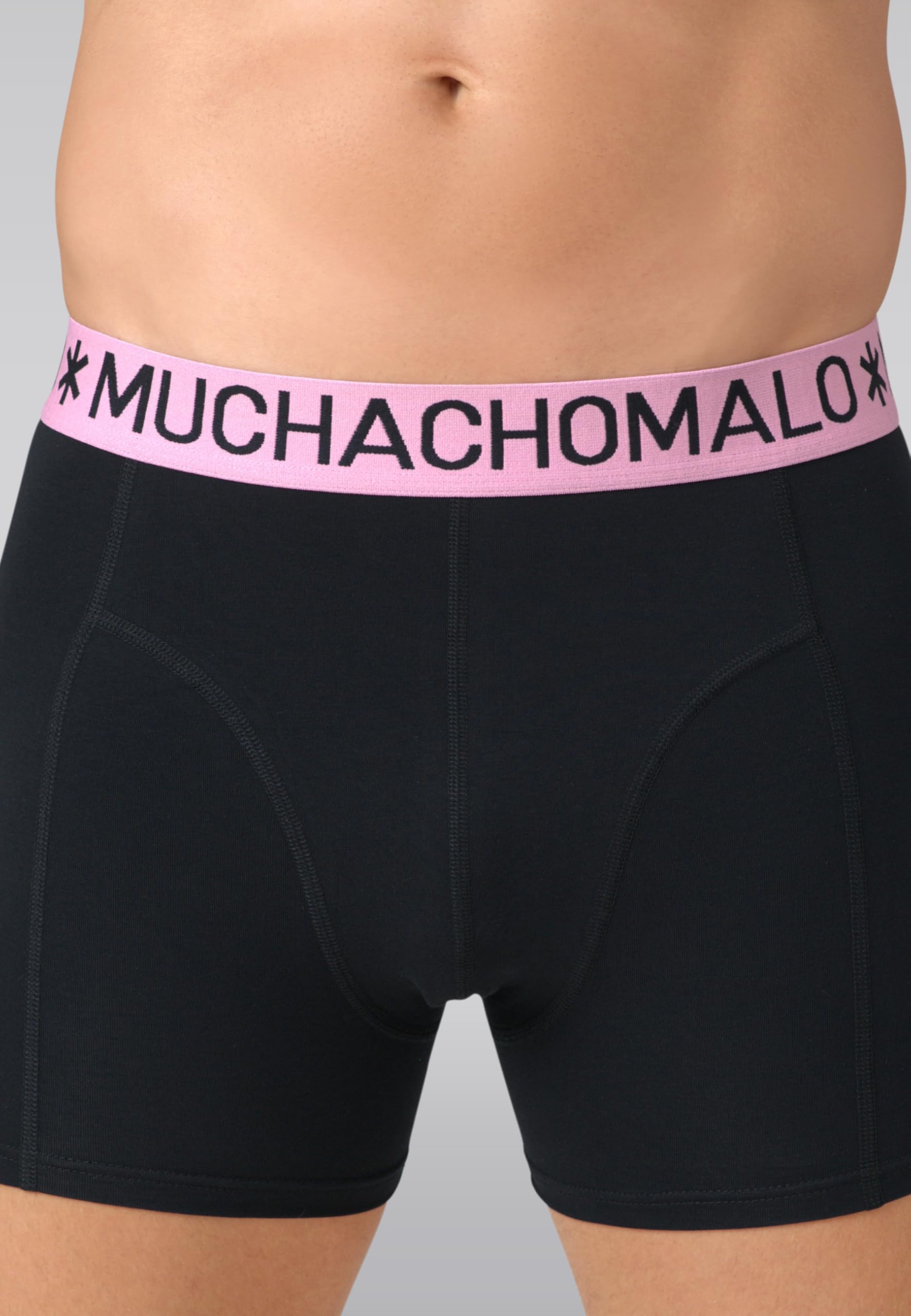 Muchachomalo Calzoncillos para Hombre, Ropa Interior Lisa de Algodón para Hombre, Pack de 7 Unidades, Bóxers Lisos de Corte Clásico con Cintura Elástica
