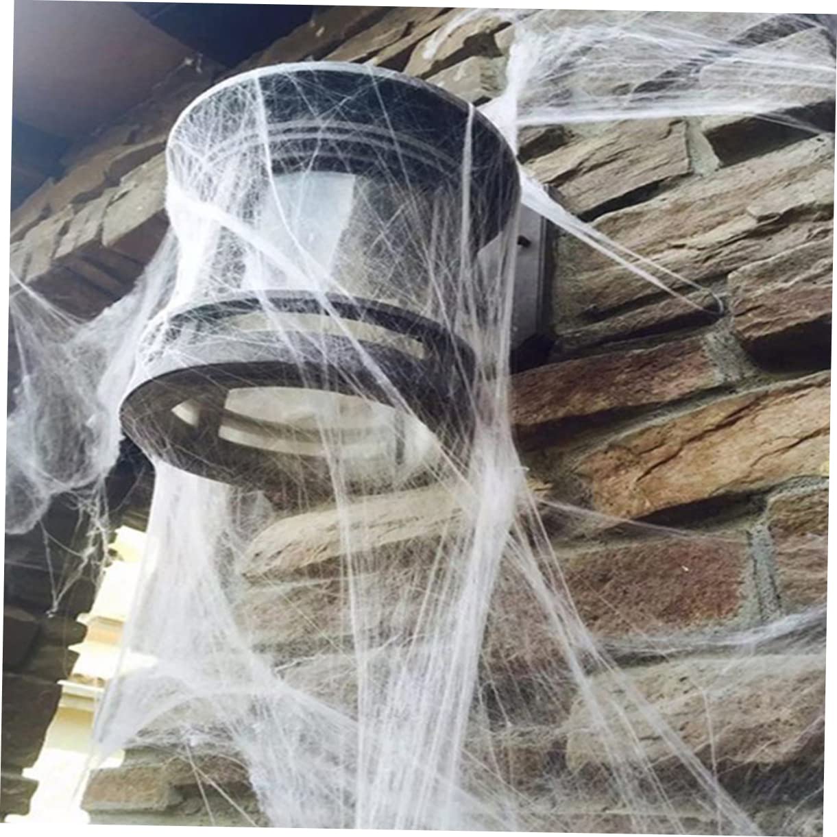 Yardwe 2 Set Decorazione Halloween Ragno Cotone Ragno di Halloween Decorazioni Ragnatela Impostore Arredamento Allarmante Sospeso Ragnatele Bianca 10 Confezioni*2