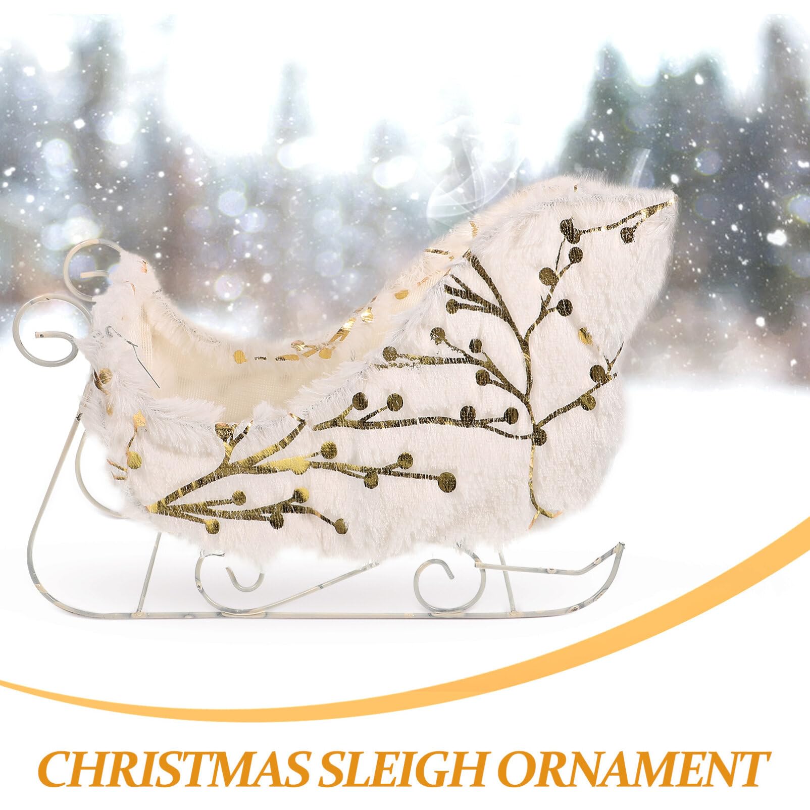PRETYZOOM Slitta Decorativa Natalizia Realizzata in Materiali Resistenti per Decorare Casa e Tavolo per Feste di Natale