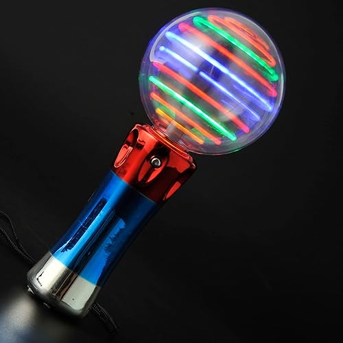 PowerTRC Varita mágica de juguete para niños  Espectáculo de luz LED giratorio e intermitente  Regalo divertido, recuerdos de fiesta, recompensas de