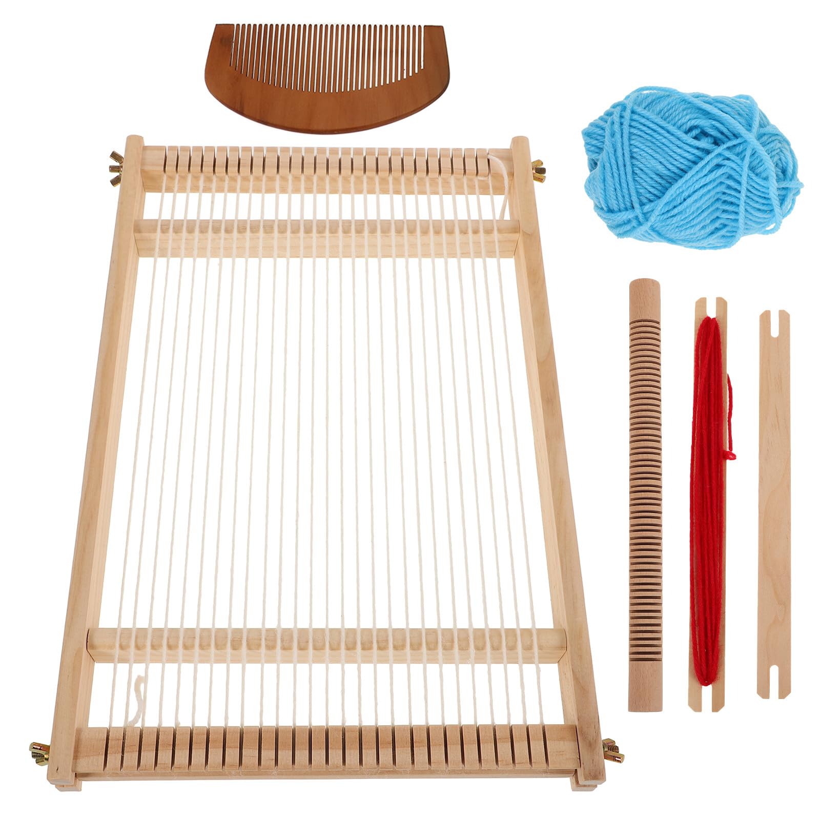 TOYANDONA Telar Manual de Madera para Tapiz de Pared, Fácil Ensamblaje y Operación Simple, Kit de Bricolaje para Niños y Jóvenes en Manualidades Color Aleatorio